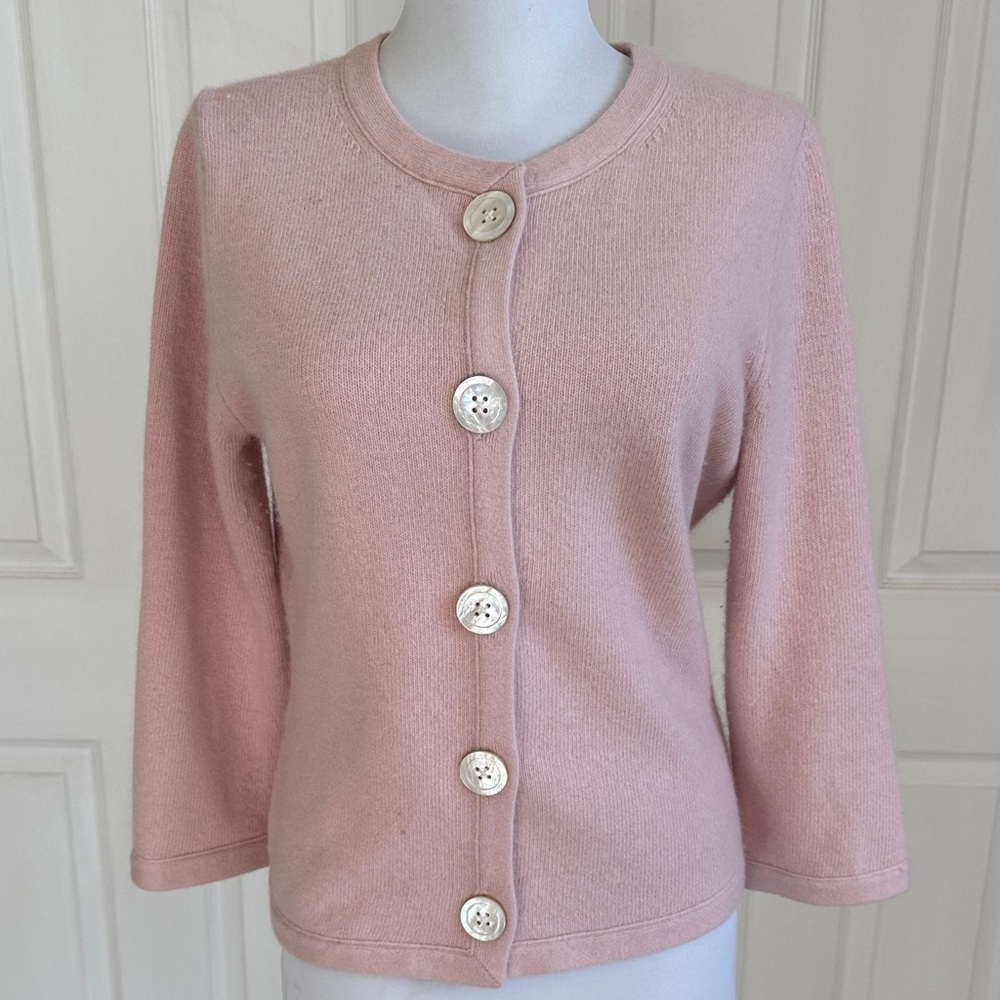 Banana Republic Soft Pink Cardigan Angora Sweater